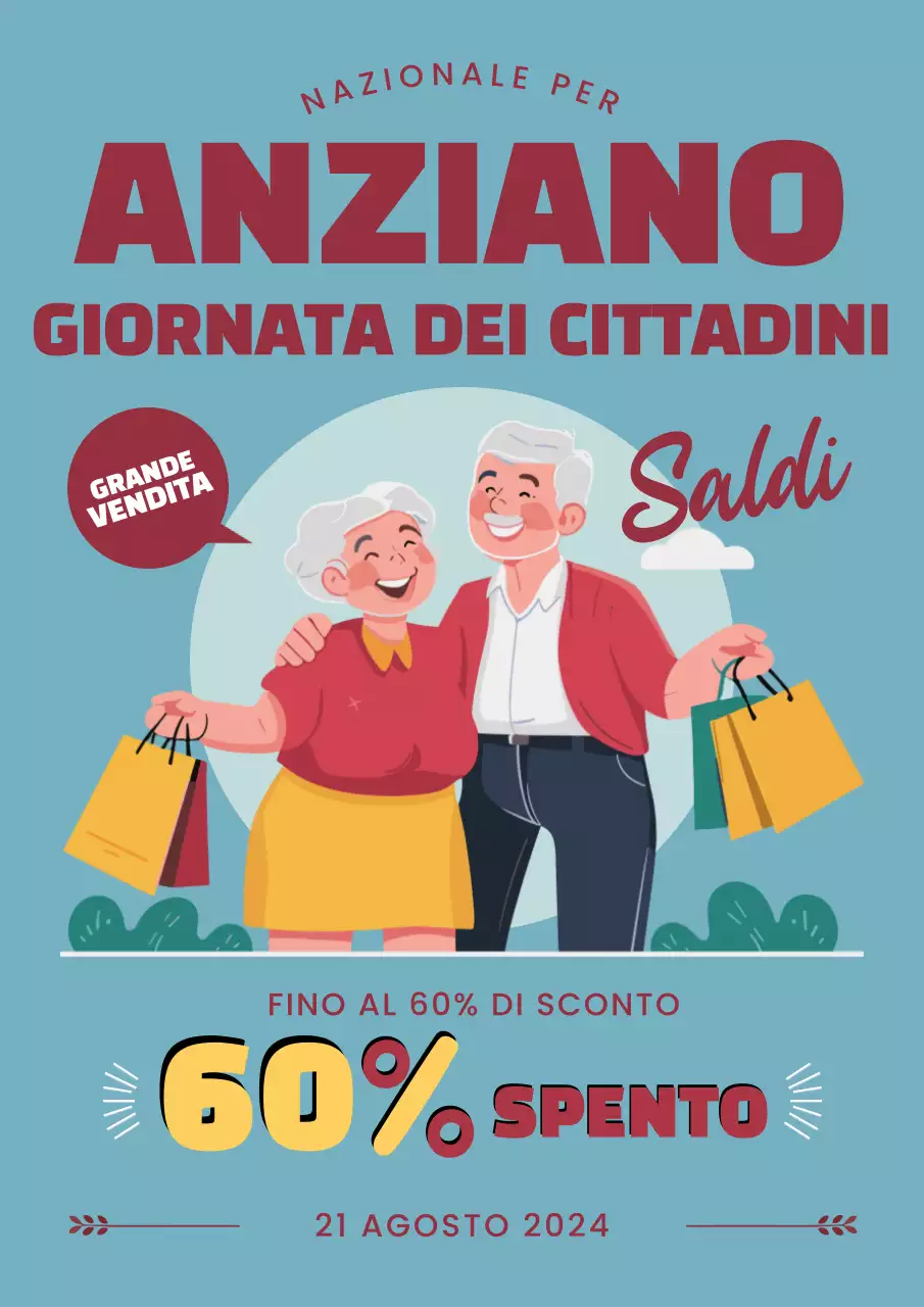 Volantino della Giornata dei cittadini in tinta unita blu cielo