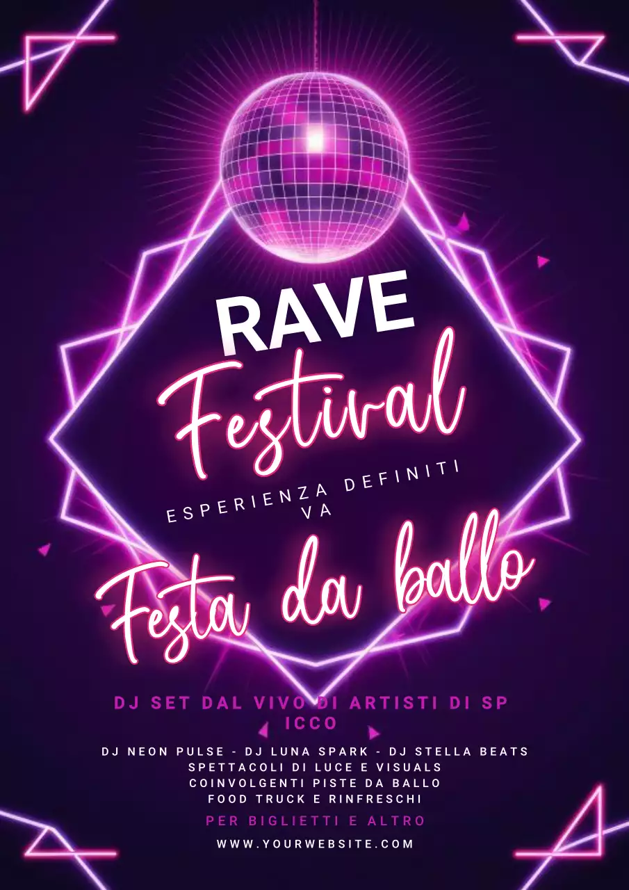 Promozione dell'evento Purple Expensive Dance Party
