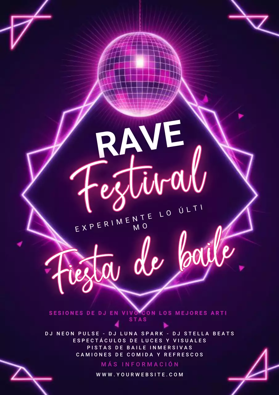 Purple Expensive Dance Party Promoción de eventos