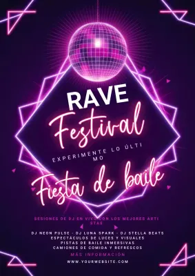 Purple Expensive Dance Party Promoción de eventos