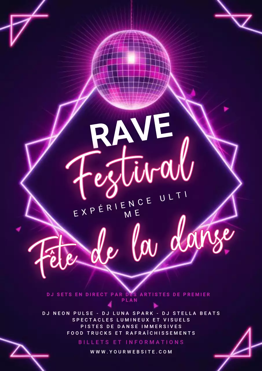 Promotion de l'événement Purple Expensive Dance Party