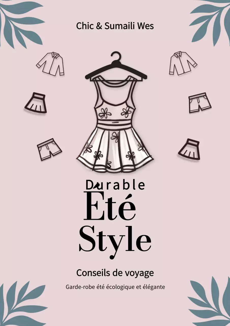 Affiche de la friperie beige et rose