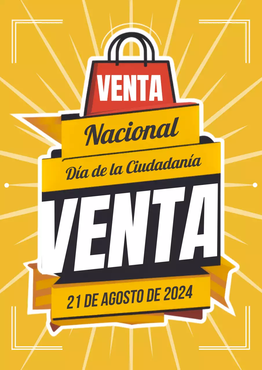 Promoción de rebajas amarilla y roja por el Día de la Tercera Edad