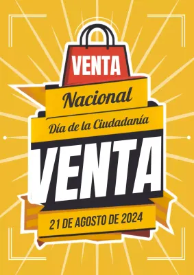 Promoción de rebajas amarilla y roja por el Día de la Tercera Edad