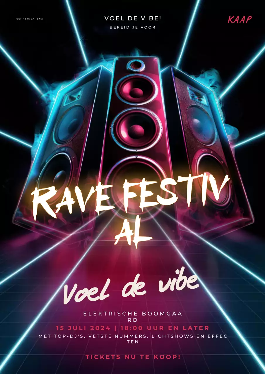 Neon Modern Night Muziekfestival Flyer