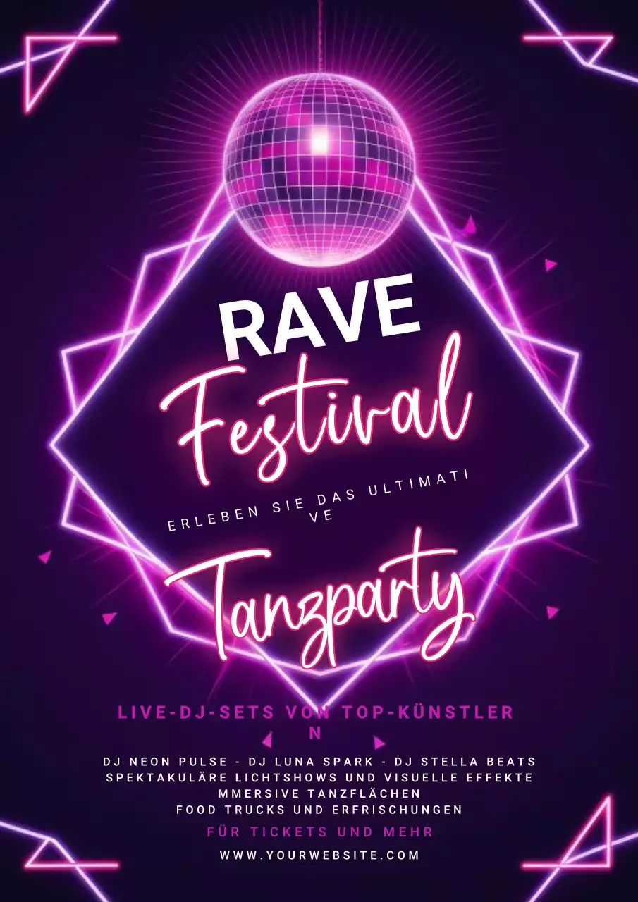 Lila Teure Tanzparty Event Förderung