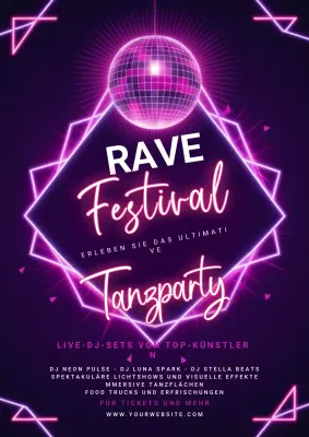 Lila Teure Tanzparty Event Förderung