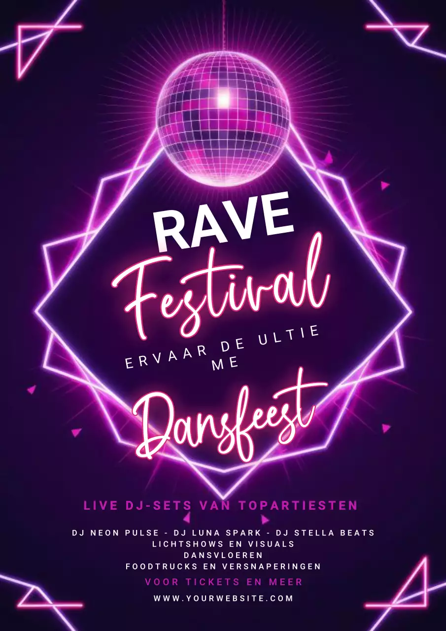 Paars Dure Dance Party Evenement Promotie