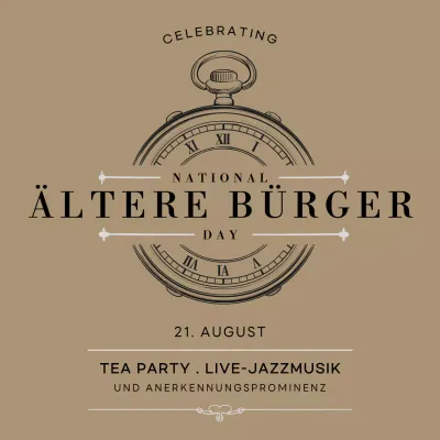 Khaki Minimal Nationaler Seniorentag Veranstaltungswerbung