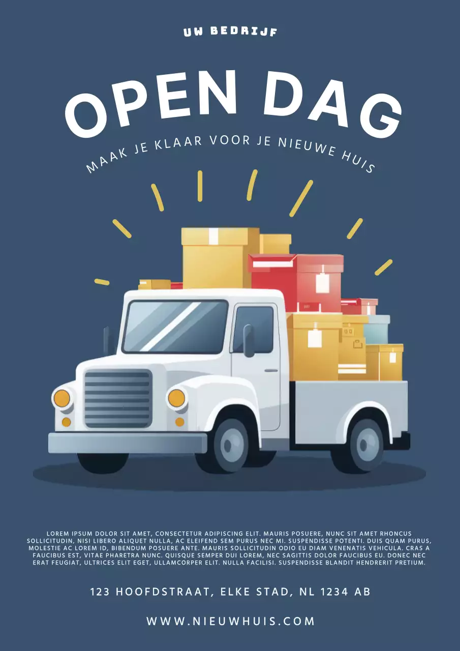 marine en wit vint age introductiedag nieuwe woning promotie