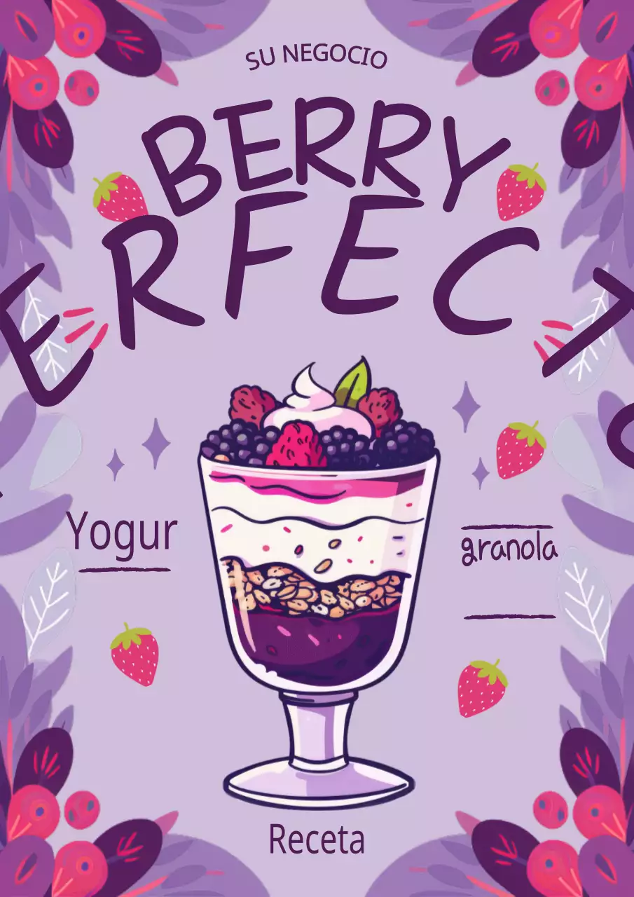 promoción parfait de bayas tropicales rosa y morado