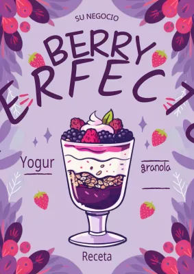 promoción parfait de bayas tropicales rosa y morado