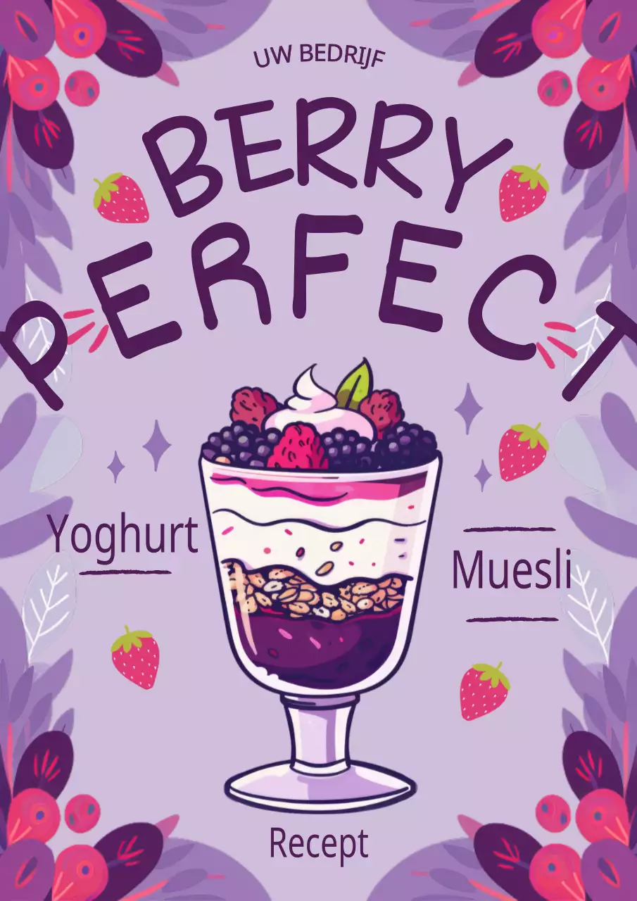 promotie roze en paarse tropische bessenparfait