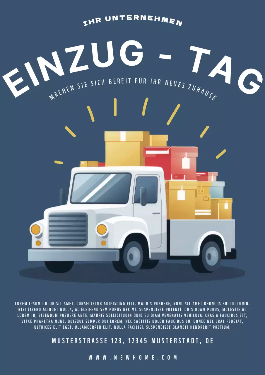 navy und weiß vint age move in day new home promotion