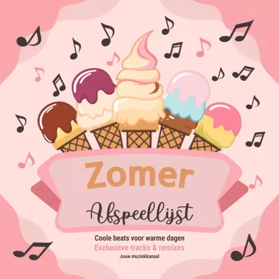 Roze Beige Trendy Stoere Zomer Afspeellijst Publiciteit