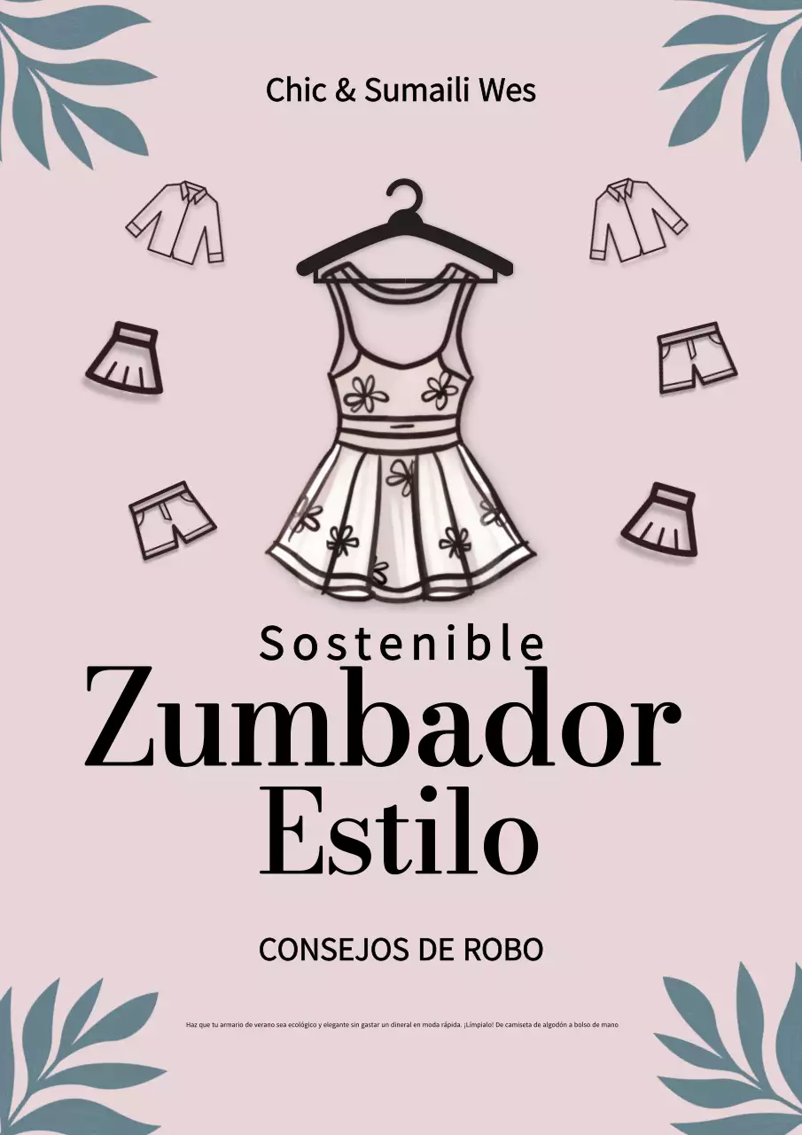 Cartel tienda de segunda mano beige y rosa