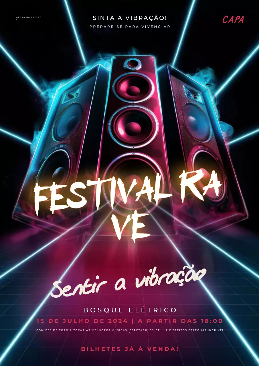 Folheto do evento Neon Modern Night Music Festival