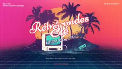 Pink and Red Retro Music Youtube Channel Advertisement