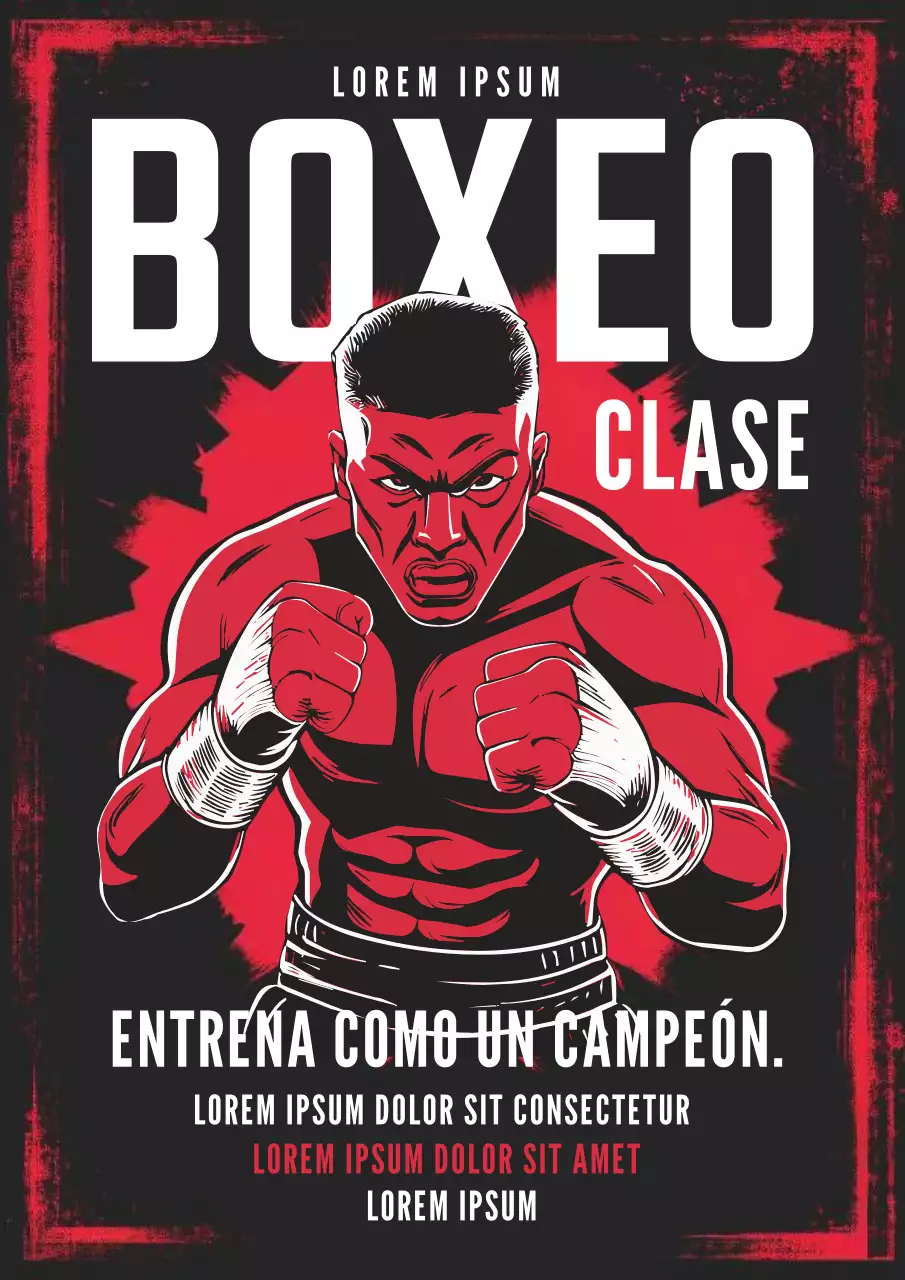 Volante de boxeo rojo y negro