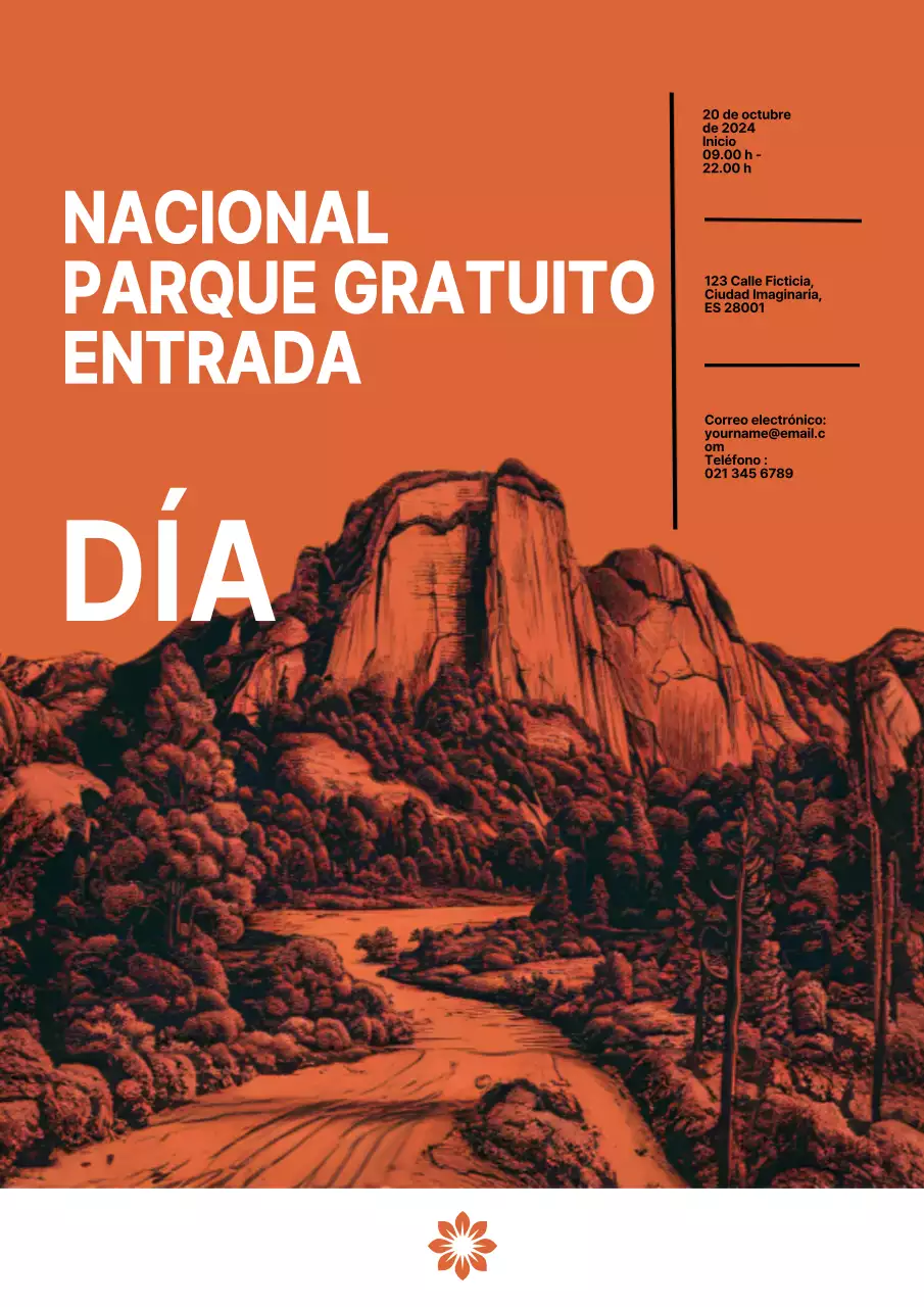 black and orange vintage national park entrance promotion