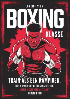Rood en Zwart Vet Boksen Flyer