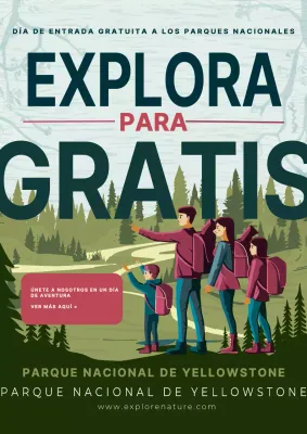 verde y marron vintage promocion entrada parque nacional