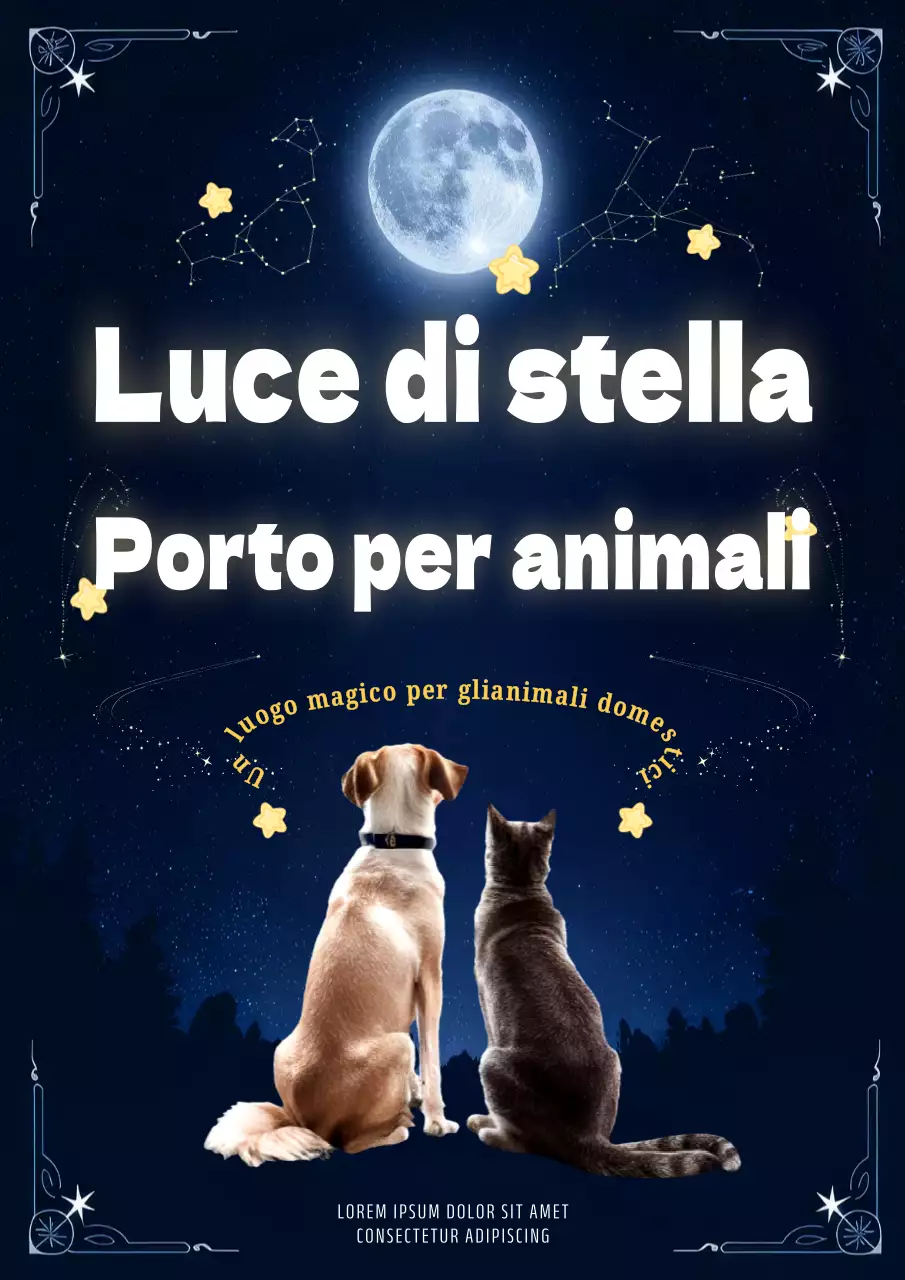 Volantino Indaco e Bianco Fantasy Pet Haven