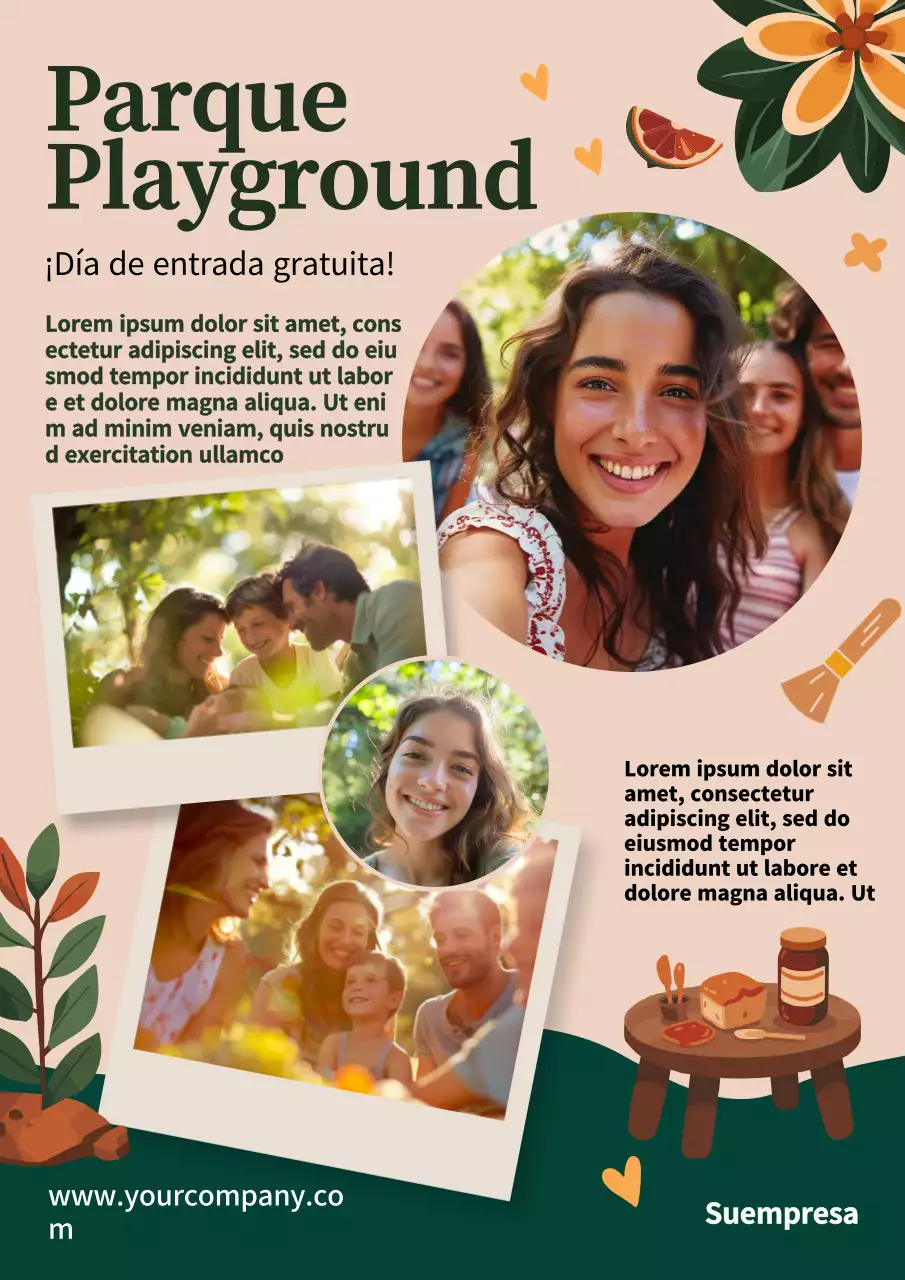 promoción parque infantil moderno beige y verde