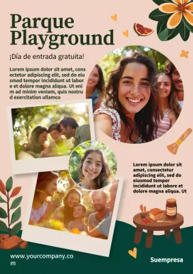 promoción parque infantil moderno beige y verde