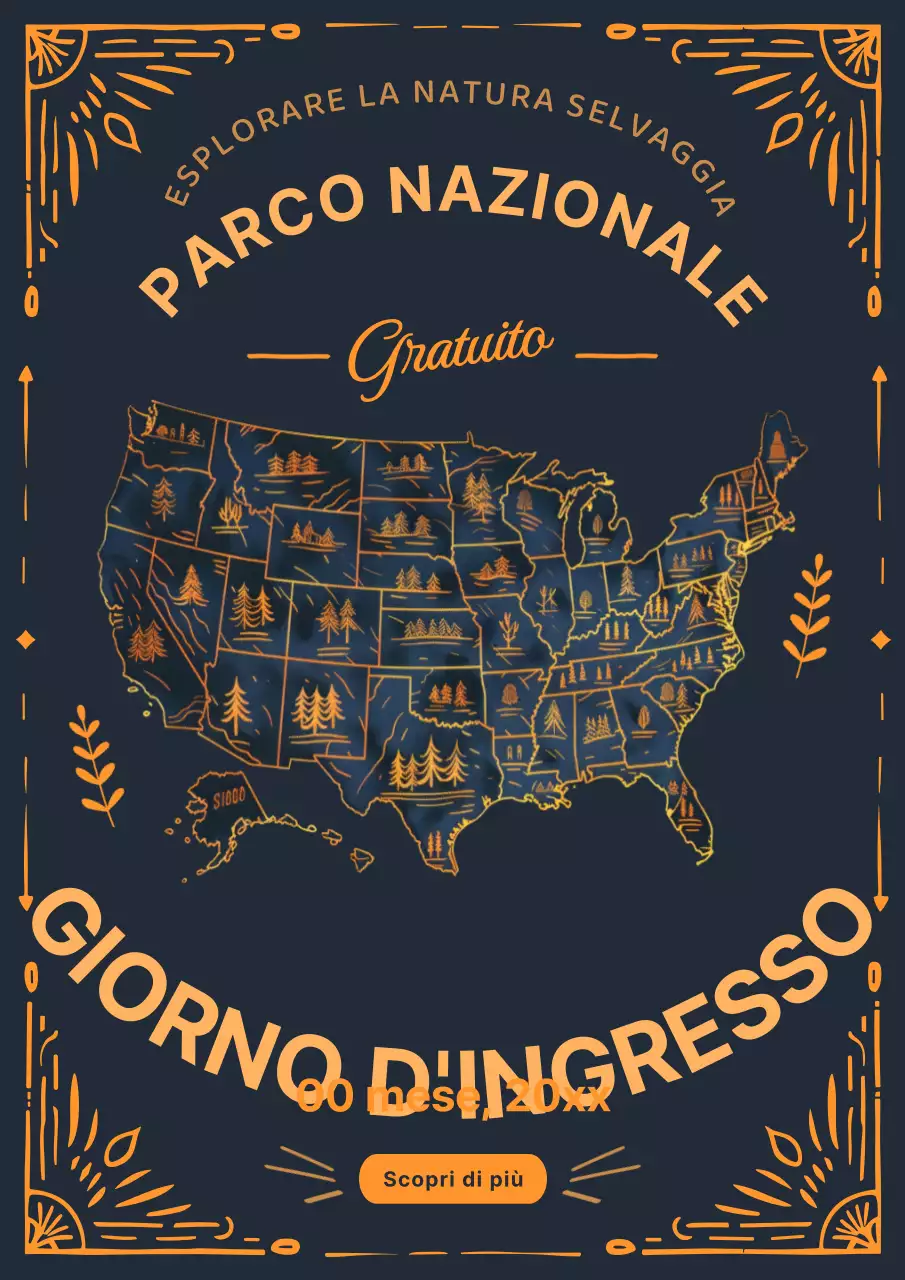 Invito al Parco Nazionale Indaco e Oro Vintage