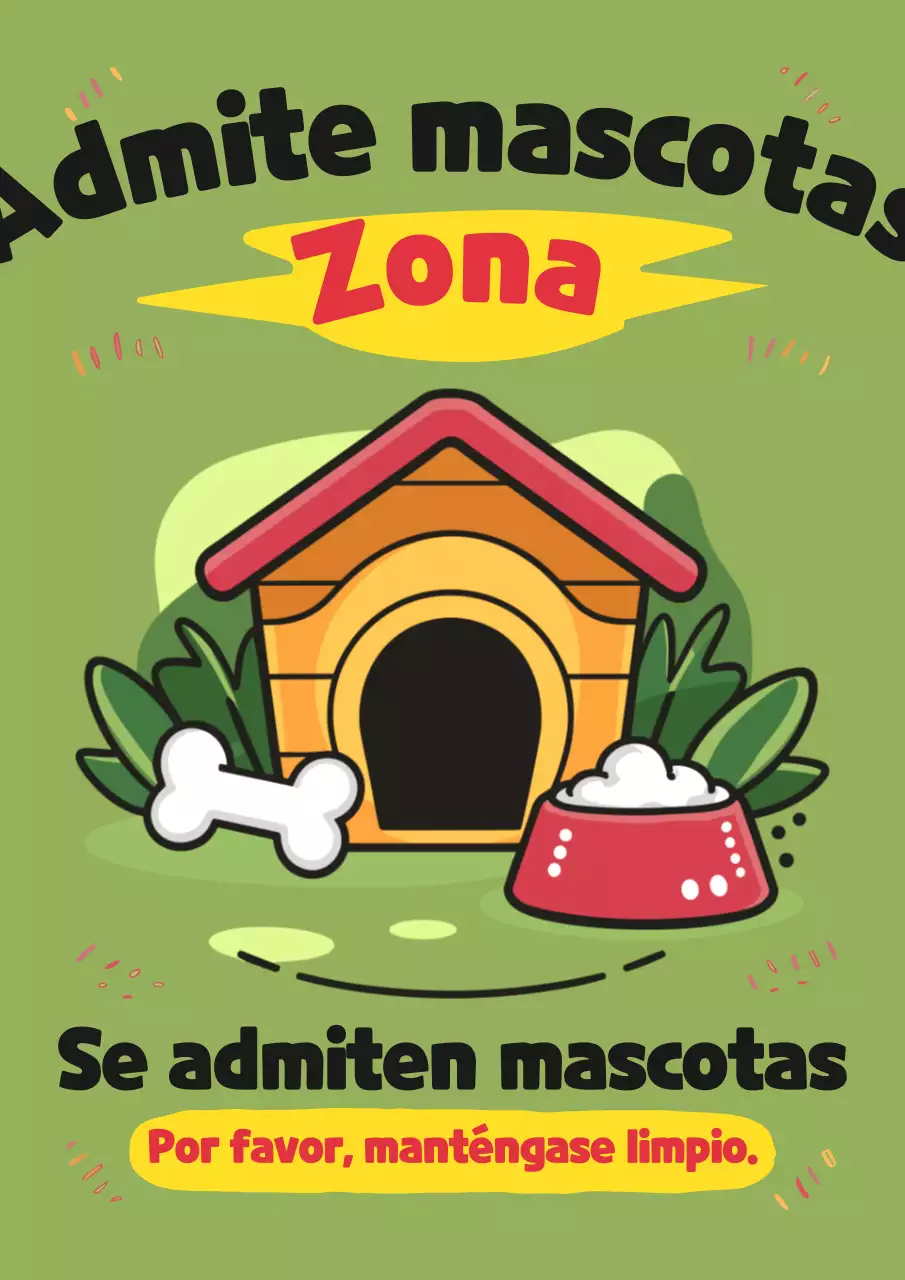Verde y amarillo Simple Pets Flyer