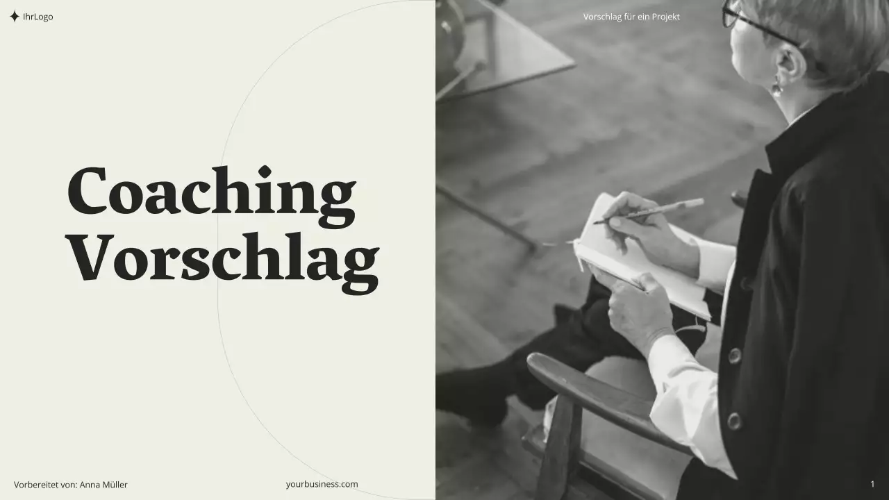 Beige Khaki Grün Minimal Ästhetisch Modern Clean Coaching Seminar Beratung Vorschlag