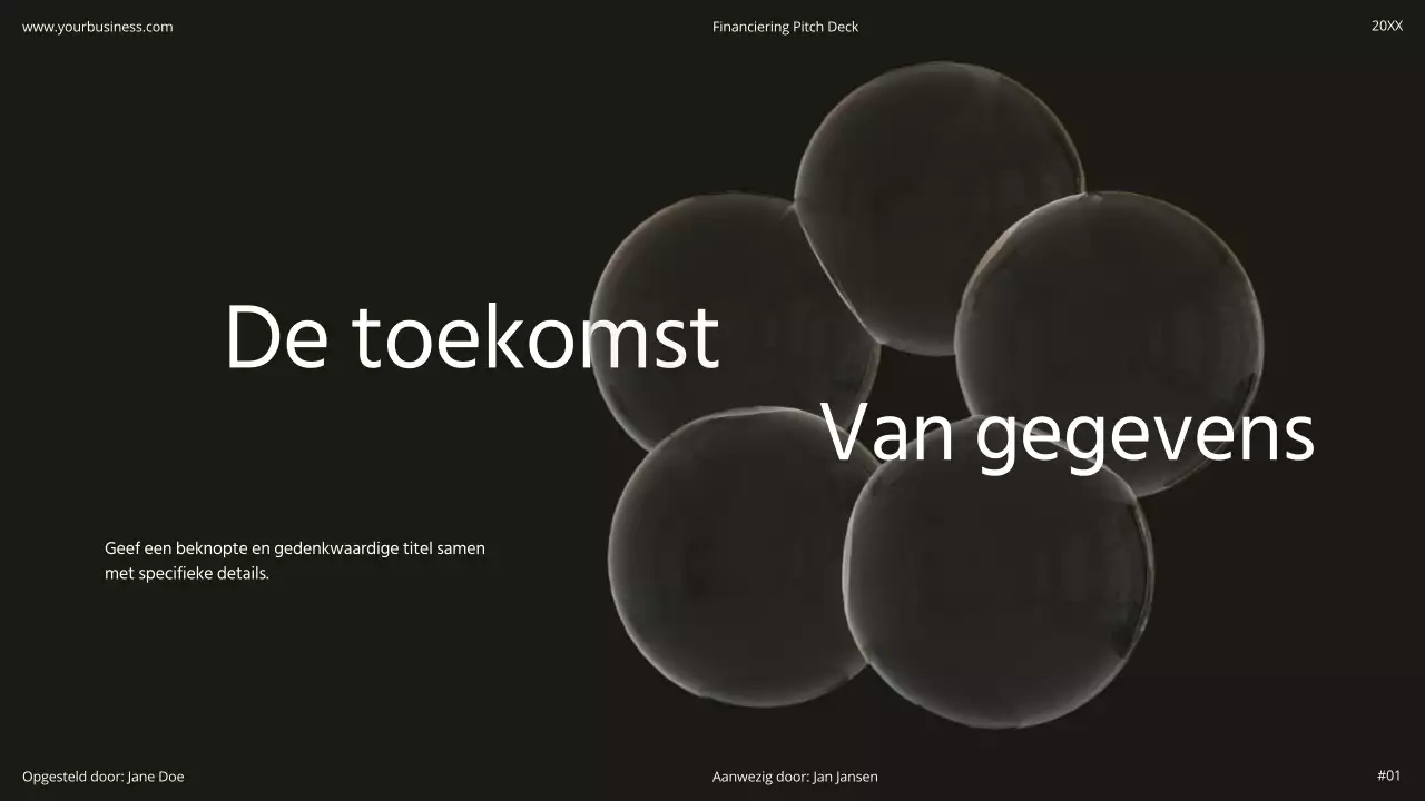 Zwart Wit Minimaal Eenvoudig Modern Holografisch Startup Product Flexibel Pitch Deck