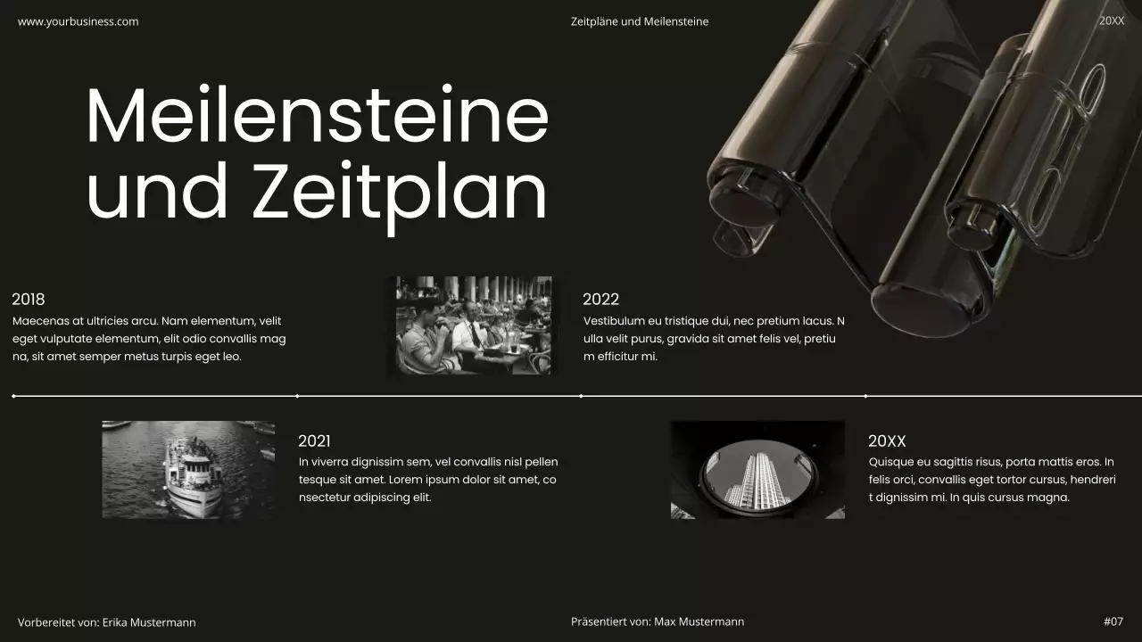 Schwarz und Weiß Minimal Einfach Modern Holographisch Startup Produkt Flexibel Pitch Deck