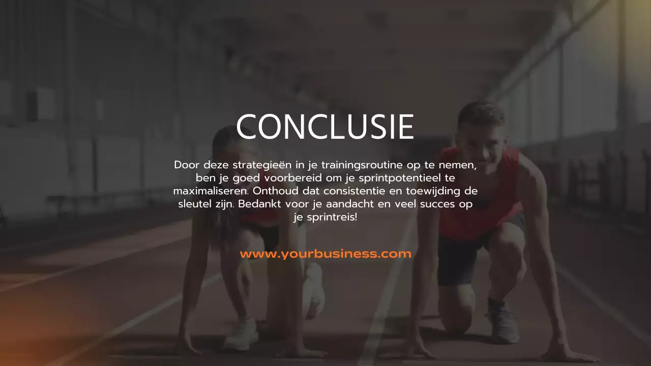 Oranje en gele moderne coach reclame hardlooptips