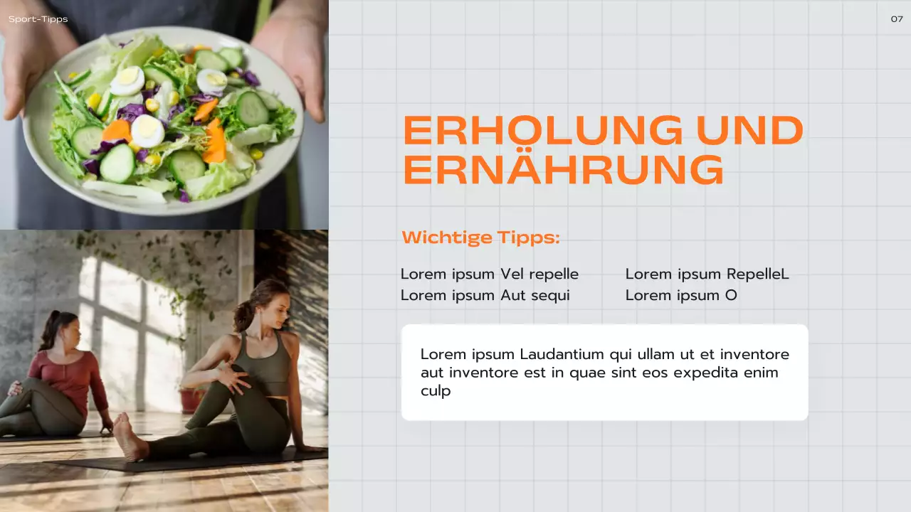 Orange-gelbe moderne Coach-Anzeige Lauftipps