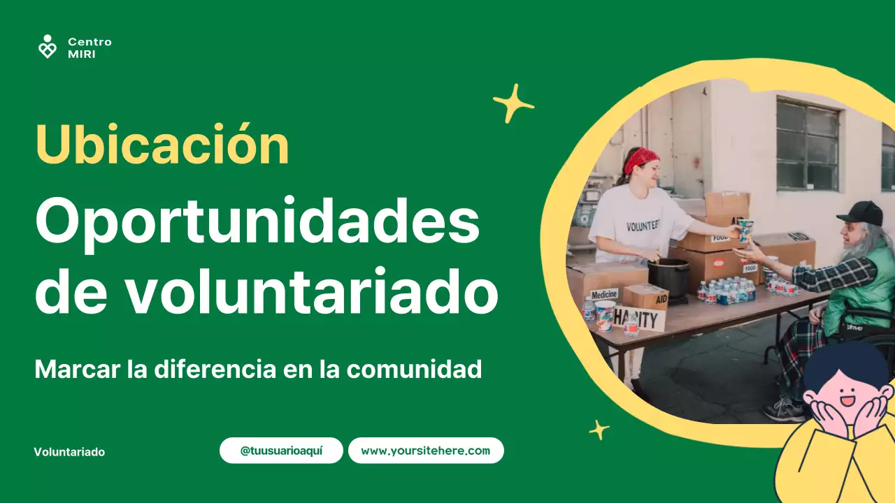 Guía moderna verde y amarilla de servicios comunitarios