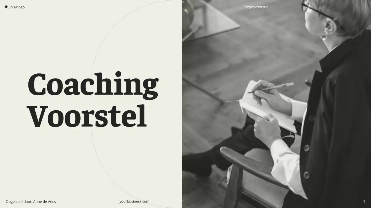 Beige Khaki Groen Minimal Esthetisch Modern Schoon Coaching Seminar Consulting Voorstel