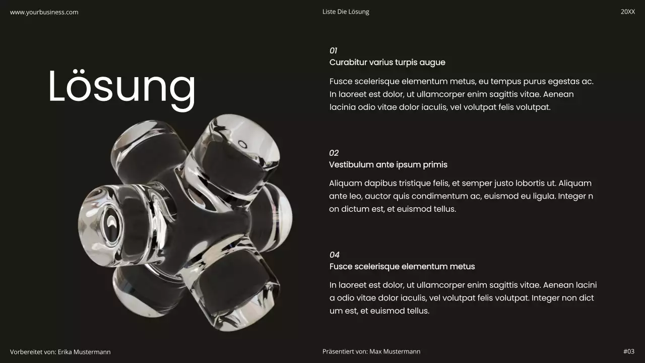 Schwarz und Weiß Minimal Einfach Modern Holographisch Startup Produkt Flexibel Pitch Deck
