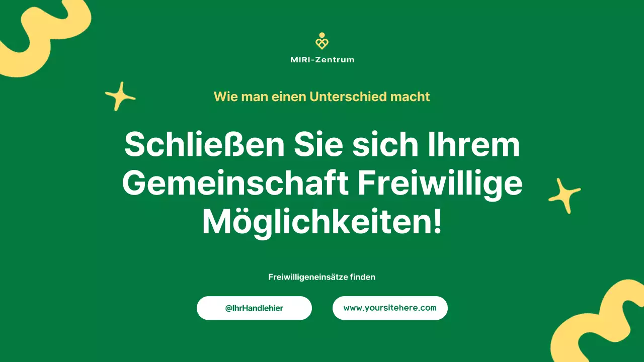 Grüner und gelber Leitfaden für modernen Gemeindedienst