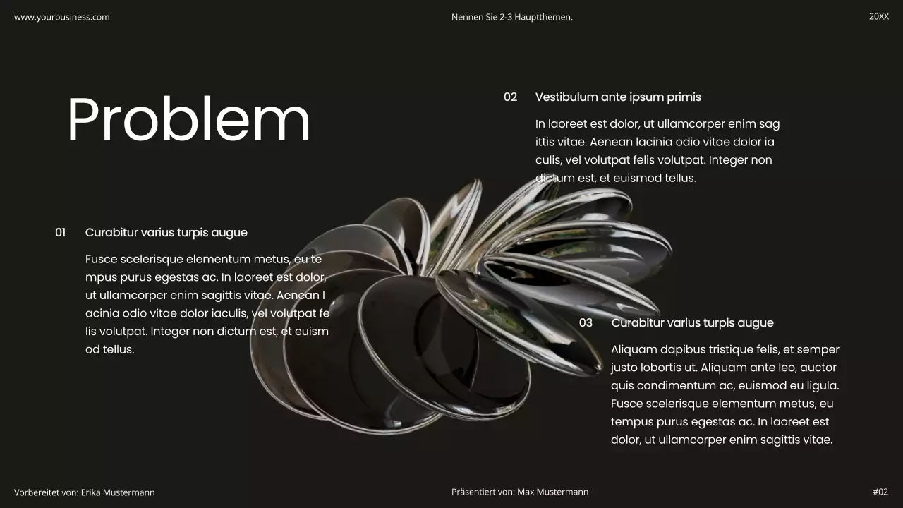 Schwarz und Weiß Minimal Einfach Modern Holographisch Startup Produkt Flexibel Pitch Deck