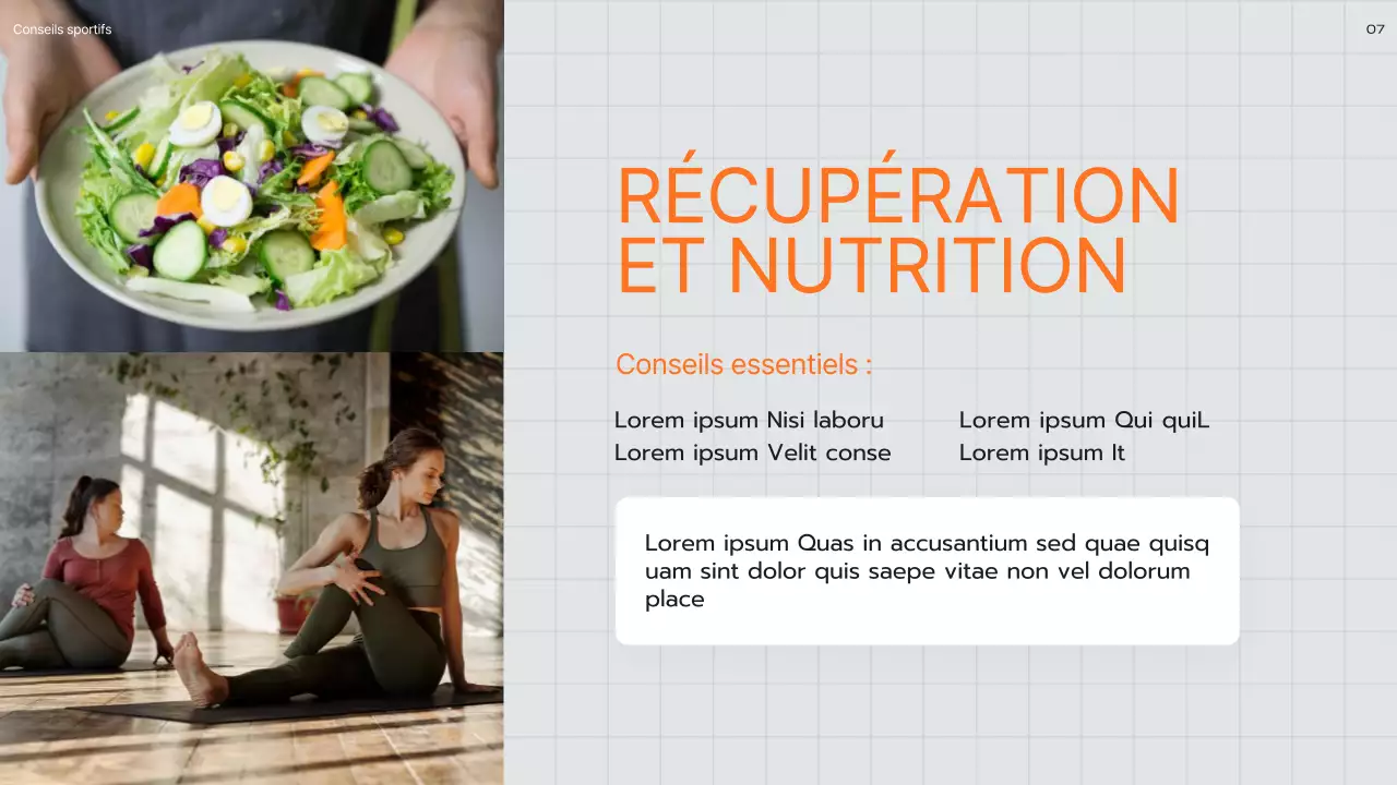 Publicité de l'entraîneur moderne orange et jaune Conseils pour la course à pied