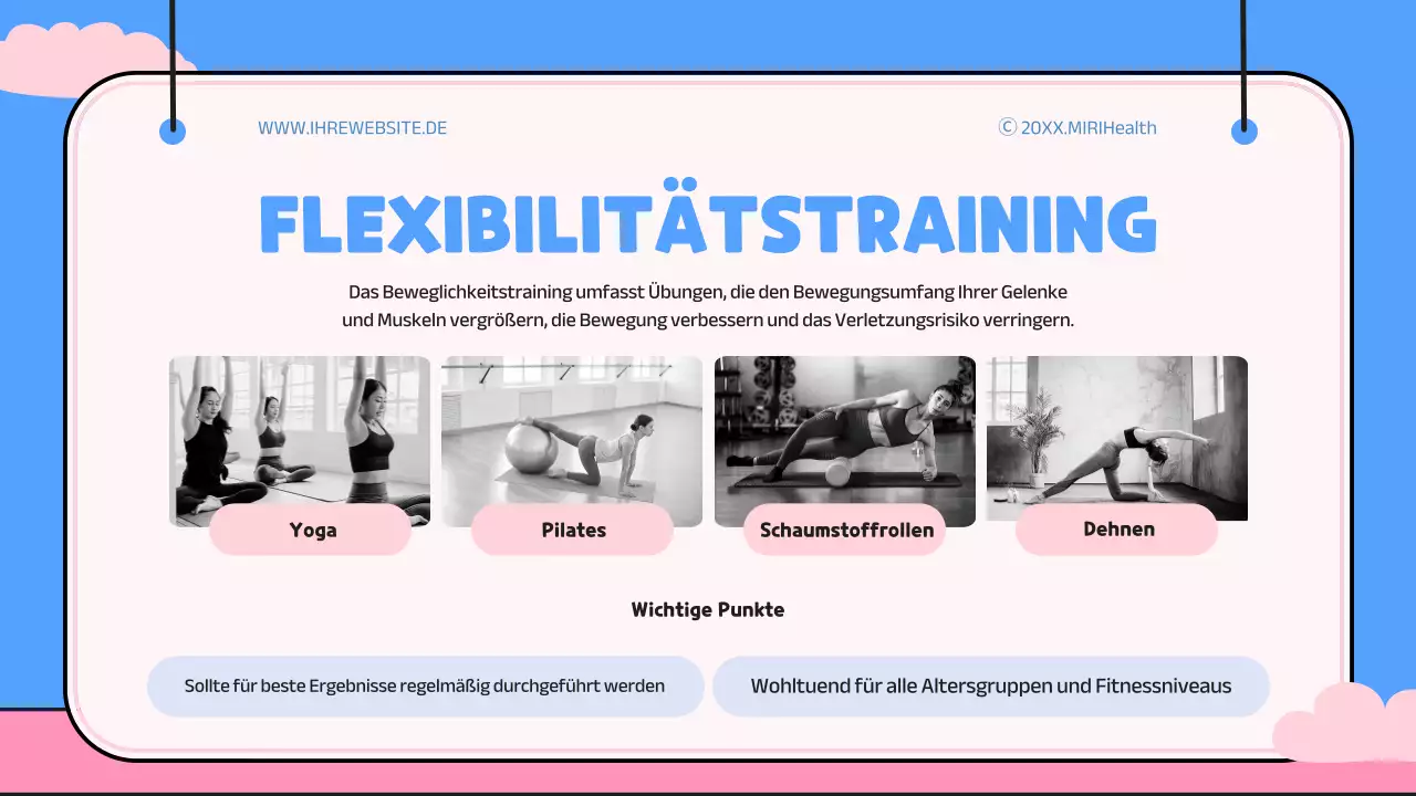 Blaues und rosafarbenes, verspieltes Anschauungsmaterial zum Nutzen der Übung