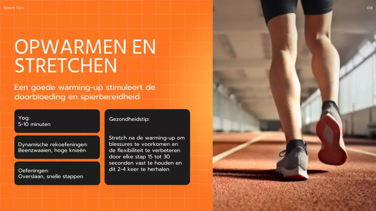 Oranje en gele moderne coach reclame hardlooptips