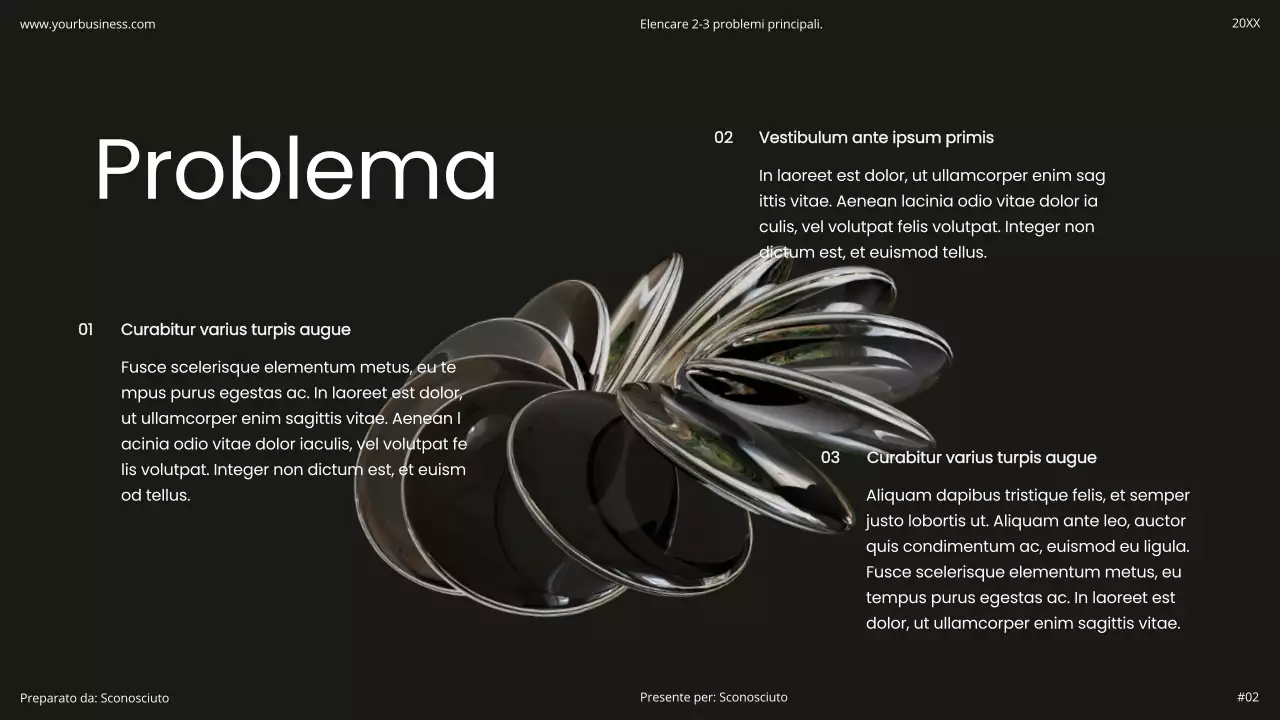 Bianco e nero Minimal semplice moderno olografico Startup prodotto flessibile Pitch Deck