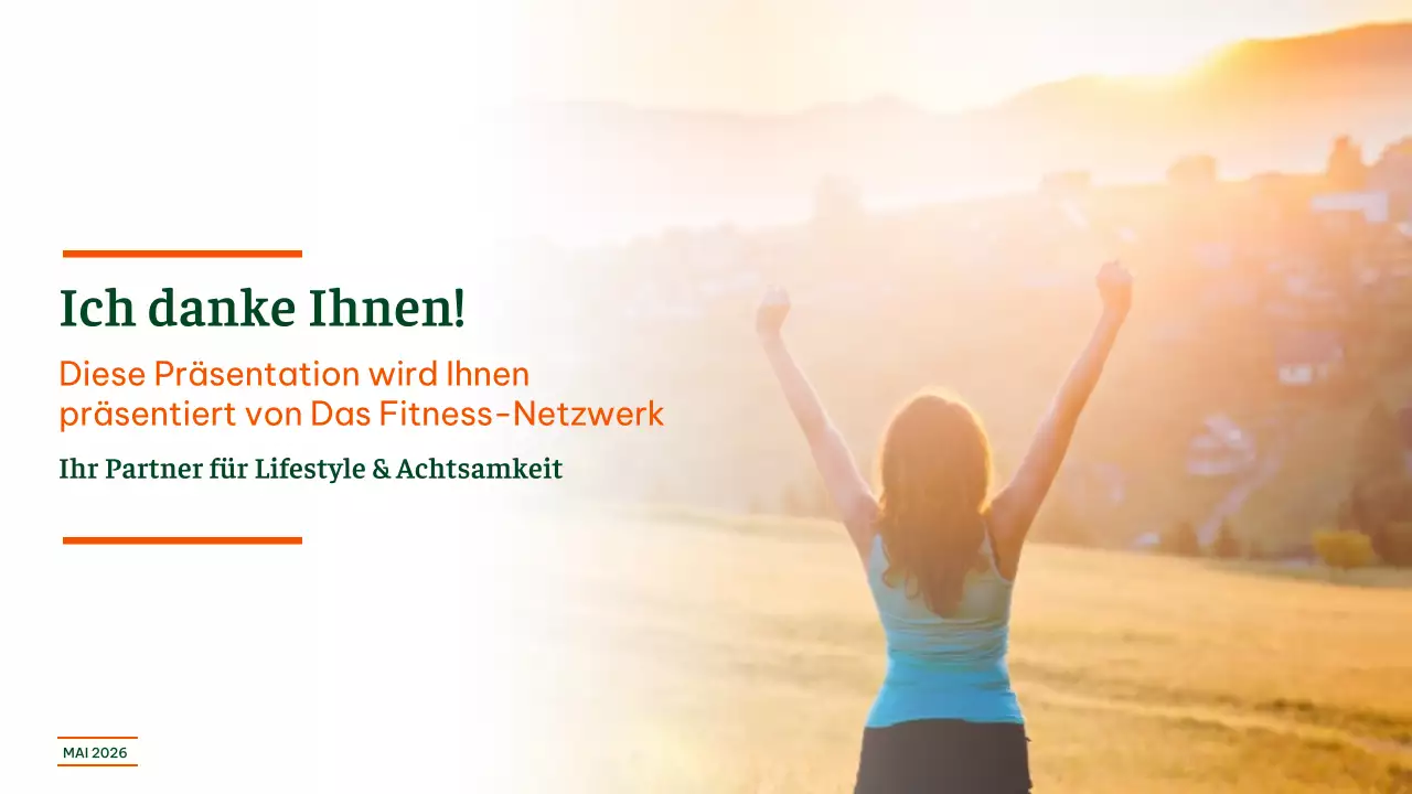 Orange And Green Modern Fitness - Vorteile der verschiedenen Übungen Vortragsmaterial