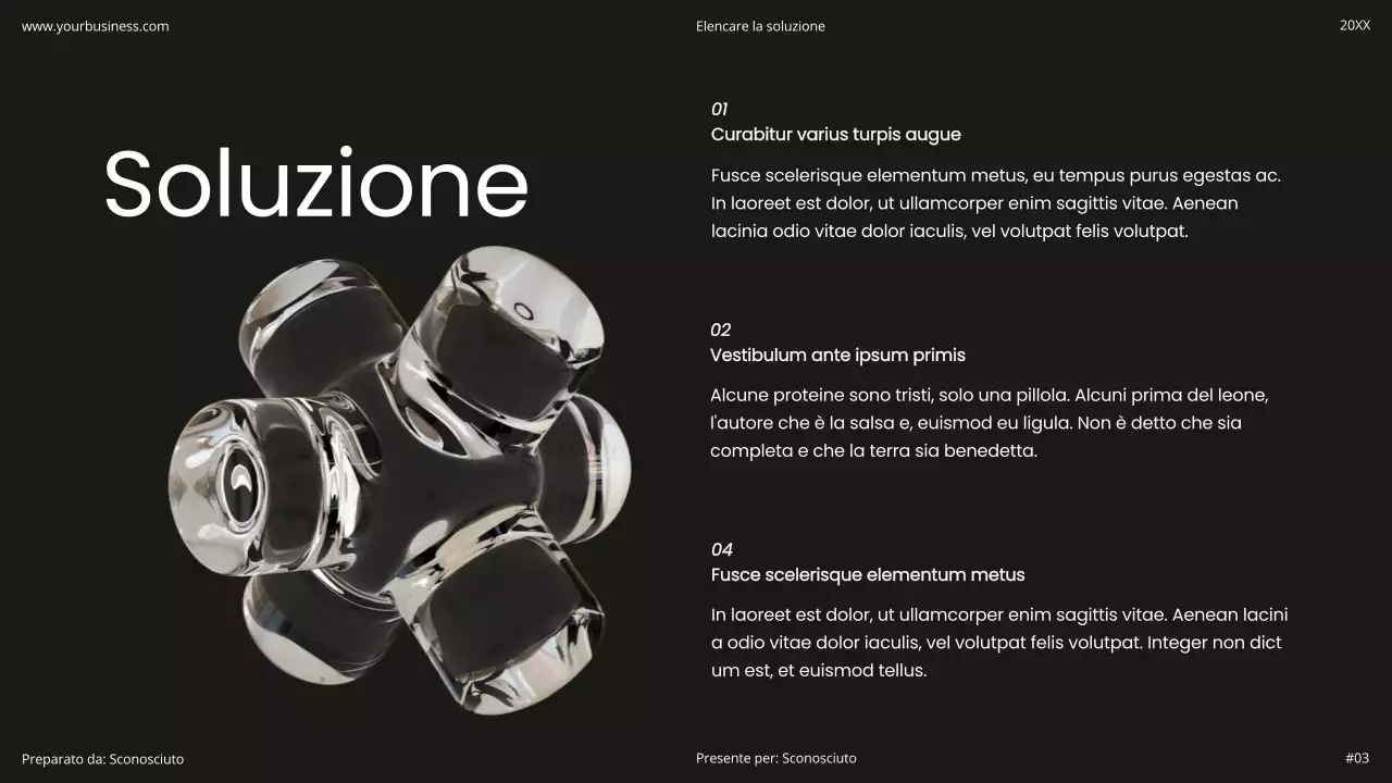 Bianco e nero Minimal semplice moderno olografico Startup prodotto flessibile Pitch Deck