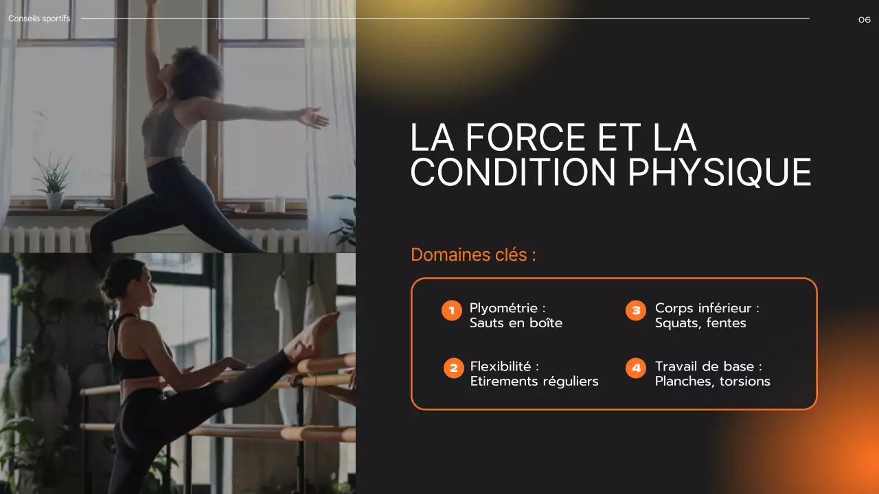Publicité de l'entraîneur moderne orange et jaune Conseils pour la course à pied