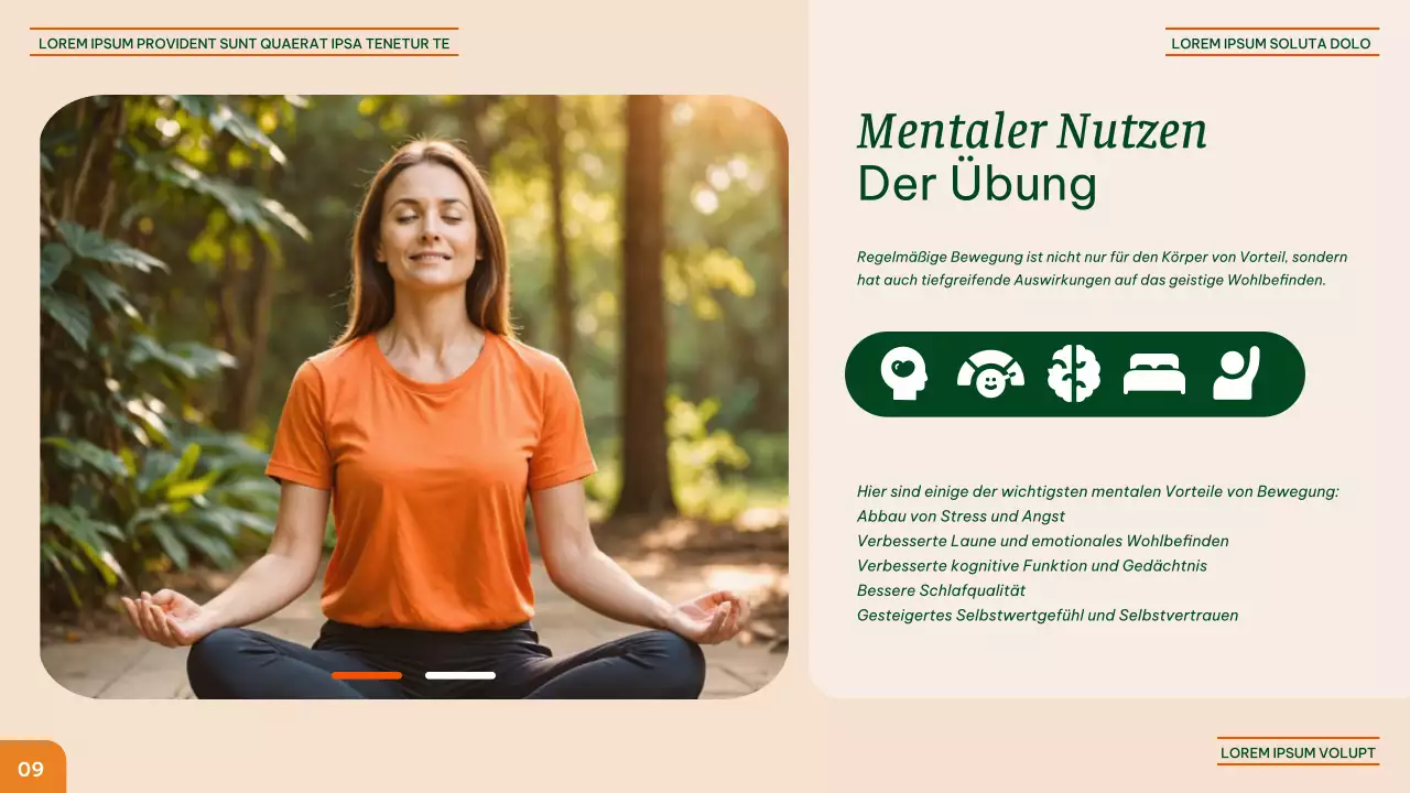 Orange And Green Modern Fitness - Vorteile der verschiedenen Übungen Vortragsmaterial