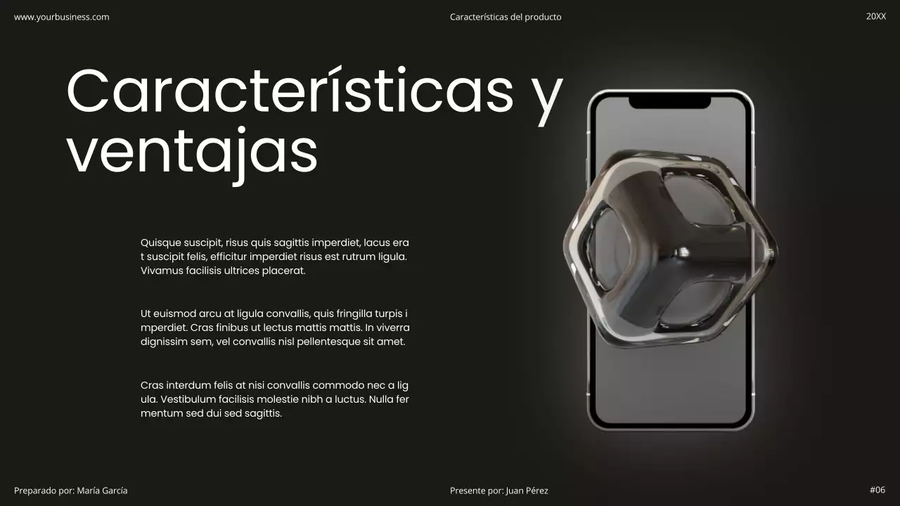 Blanco y negro Minimal Simple Moderno Holográfico Startup Producto Flexible Pitch Deck